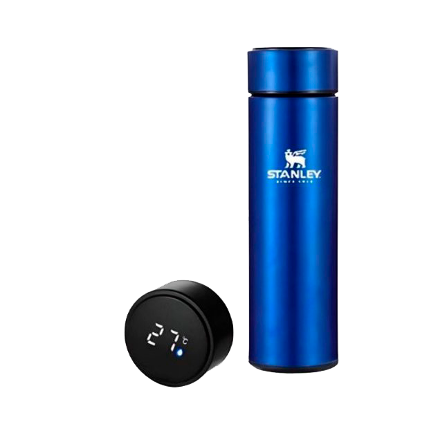 GARRAFA TÉRMICA STANLEY 500ML C/TAMPA C/ TERMÔMETRO